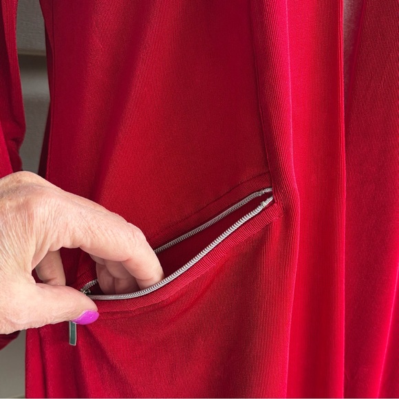 •Chico's• Travelers Vibrant Open Front Cardigan - Size 8 - Picture 4 of 8